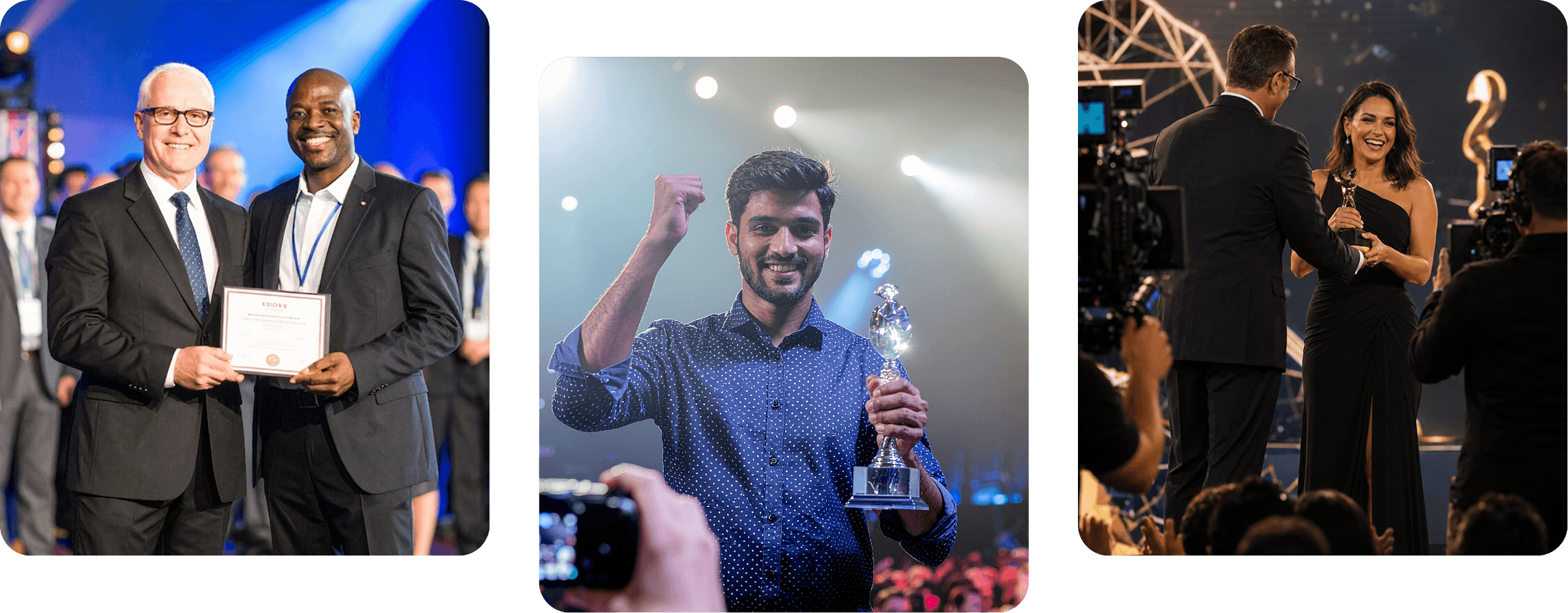 Award winners on stage